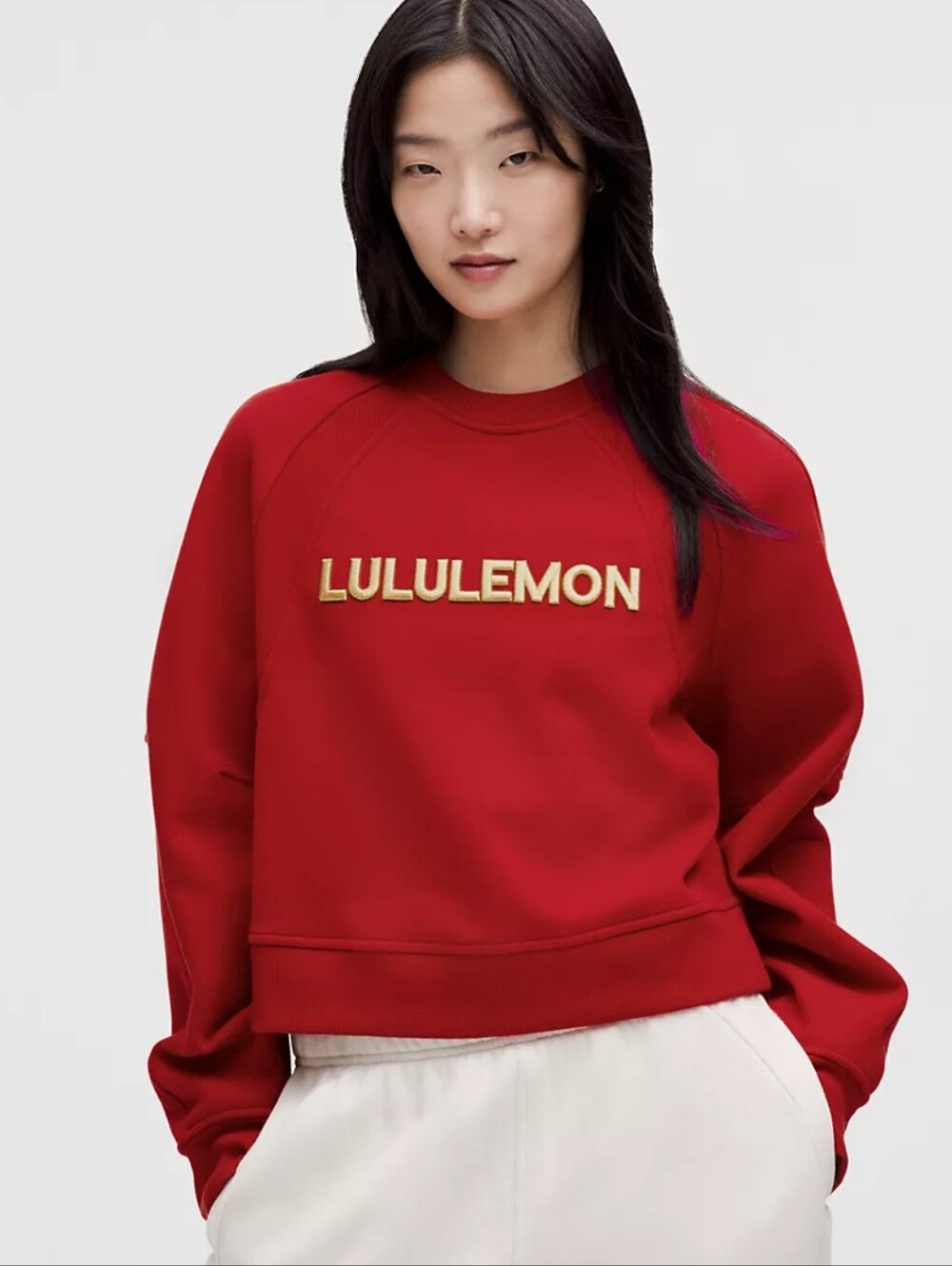 Lunar New Year Scuba Oversized Pullover Red